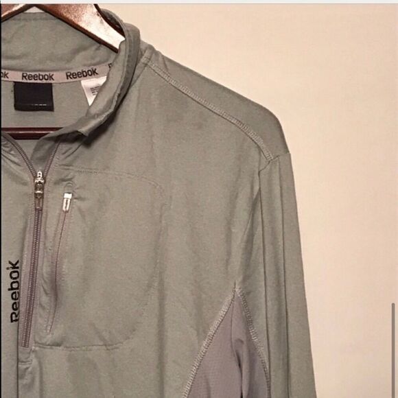 Men’s Reebok Grey 1/4 Zip Pullover Jacket - Picture 4 of 6